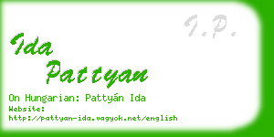 ida pattyan business card