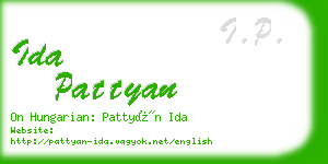 ida pattyan business card